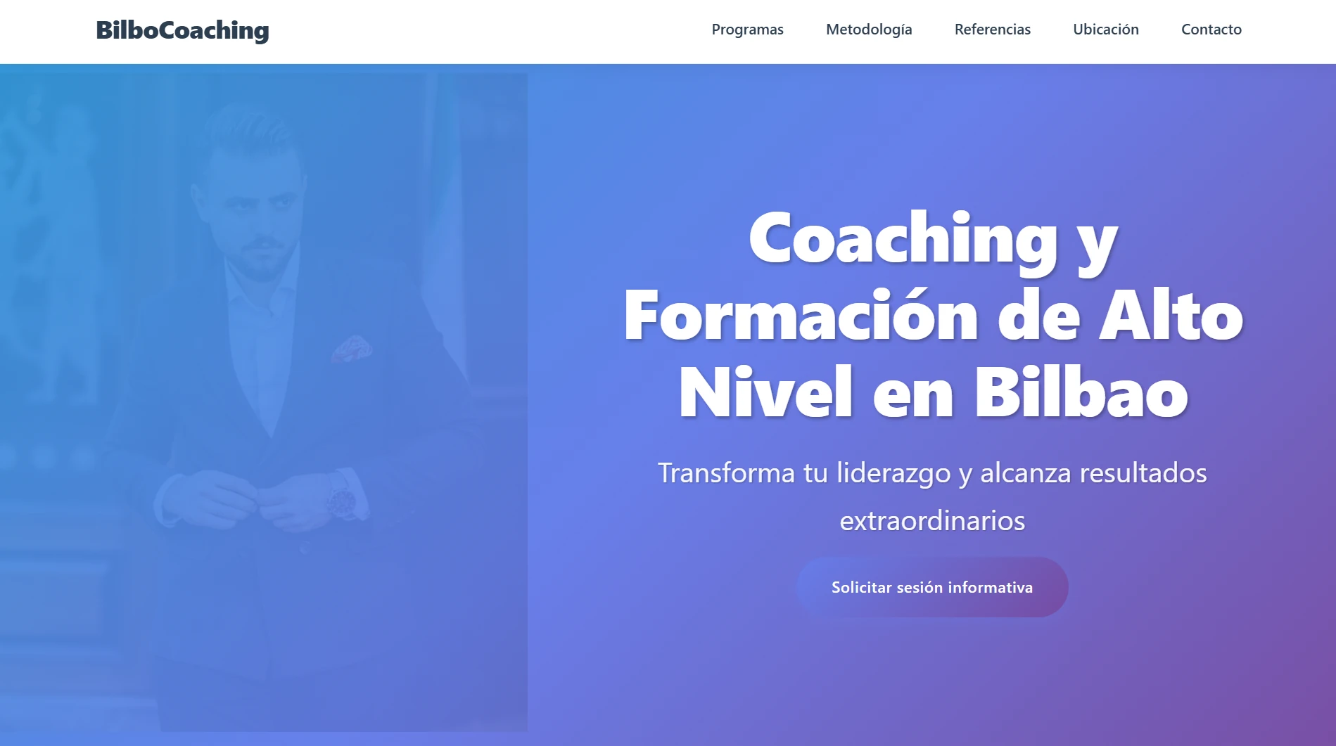 Ejemplo de web para coach en Bilbao — Mi Web Corporativa